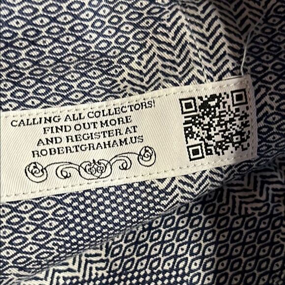 Robert Graham Blue  Geometric Shorts 36/7 - Picture 2 of 8